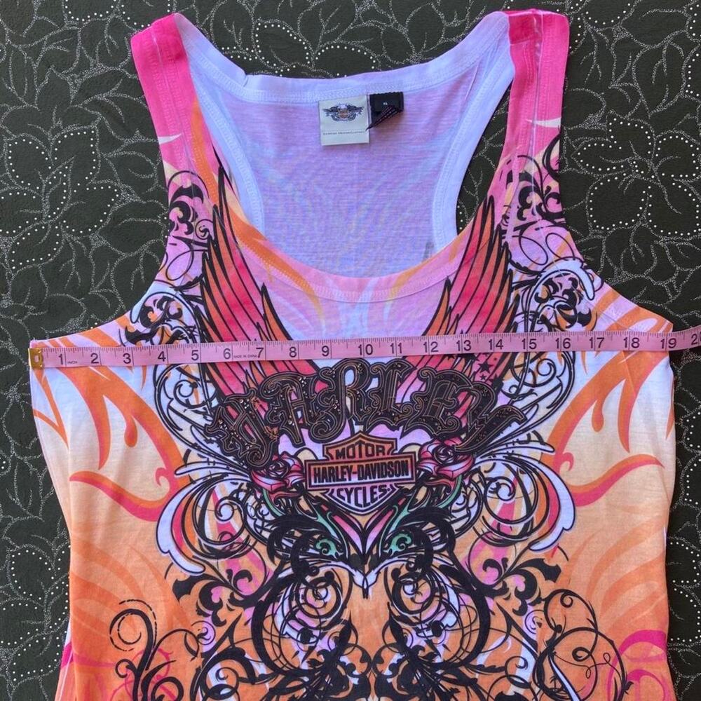 Harley Davidson pink and orange tank - Picture 8 of 8
